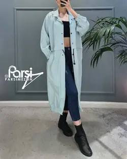 بارانی بلند جلودکمه