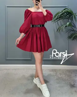 پیراهن عروسکی یقه خشتی