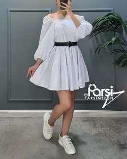 پیراهن عروسکی یقه خشتی