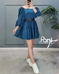 پیراهن عروسکی یقه خشتی