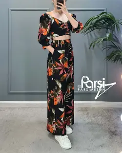 نیم‌تنه شلوار گلدار