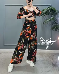 نیم‌تنه شلوار گلدار