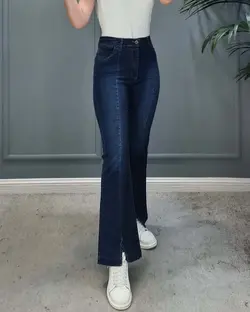 شلوار جین دمپا گشاد چاکدار