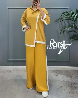 بلوز شلوار دکمه نما