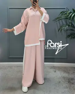 بلوز شلوار دکمه نما