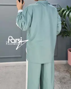 بلوز شلوار دکمه نما