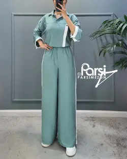 بلوز شلوار دکمه نما