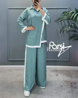 بلوز شلوار دکمه نما