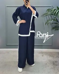 بلوز شلوار دکمه نما