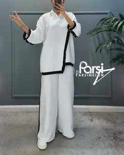 بلوز شلوار دکمه نما