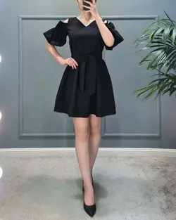 پیراهن سرشانه‌باز چیندار