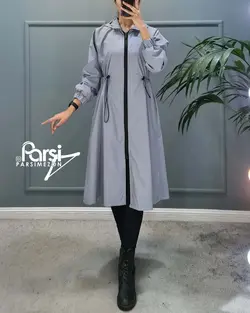 بارانی آستردار جلو زیپ