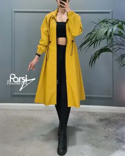 بارانی آستردار جلو زیپ