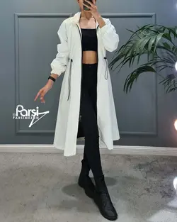 بارانی آستردار جلو زیپ