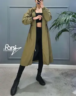 بارانی آستردار جلو زیپ