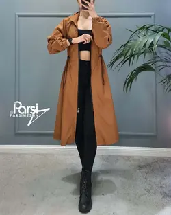 بارانی آستردار جلو زیپ