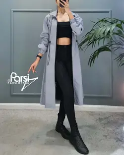 بارانی آستردار جلو زیپ