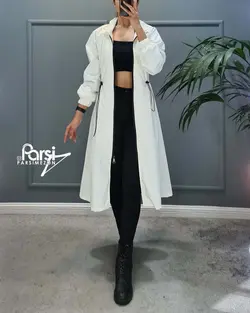 بارانی آستردار جلو زیپ