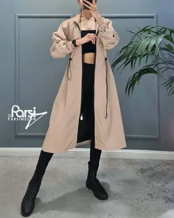 بارانی آستردار جلو زیپ