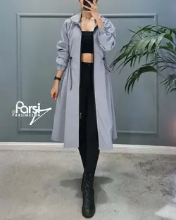 بارانی آستردار جلو زیپ