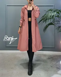 بارانی آستردار جلو زیپ