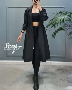 بارانی آستردار جلو زیپ