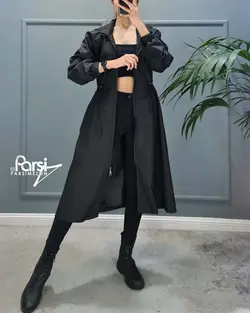 بارانی آستردار جلو زیپ