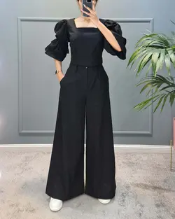 ست بلوز و شلوار یقه خشت