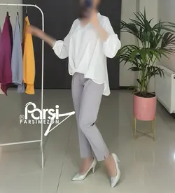 بلوز یقه هفت پشت بلند