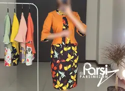 ست بلوزشالدار و دامن گلدار