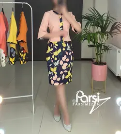 ست بلوزشالدار و دامن گلدار