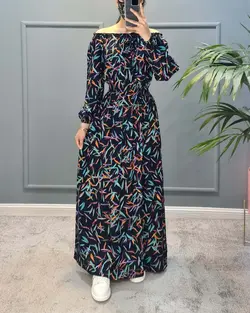 پیراهن ساحلی آستین دار