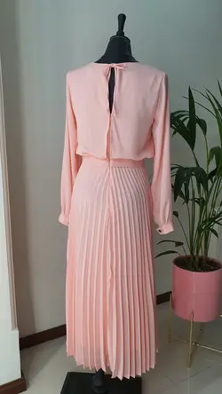 پیراهن کرپ حریر پلیسه