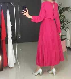 پیراهن کرپ حریر پلیسه