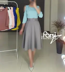 شومیز سرشانه باز پاپیونی