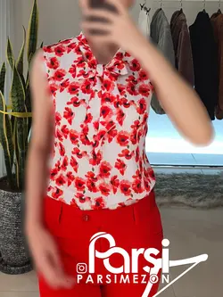 تاپ کراواتی گلدار