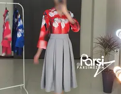 شومیز حاشیه گل