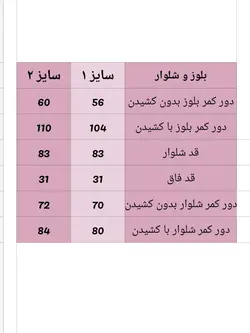 ست بلوز و شلوار پیله دار