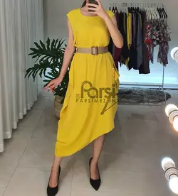 پیراهن تک‌جیب کمر کنفی