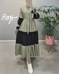 پیراهن سه چین ترکیبی