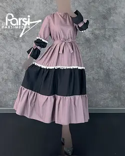 پیراهن سه چین ترکیبی