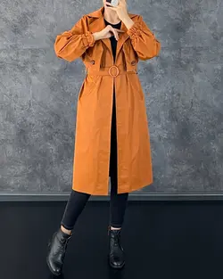 بارانی بلند کمربندی