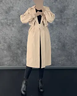 بارانی بلند کمربندی