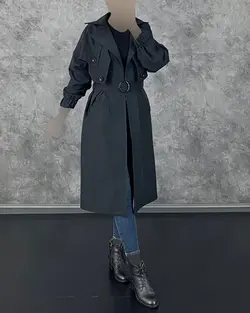 بارانی بلند کمربندی