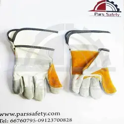 دستکش ایمنی چرم کف دوبل ایرانی | فروشگاه ایمنی پارس