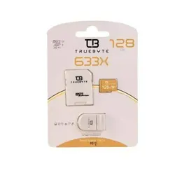 کارت حافظه microSDXC تروبایت مدل A2-V30-633X کلاس 10 استاندارد UHS-I U3 سرعت 95MBps ظرفیت 128گیگابایت به همراه کارت خوان