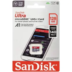 کارت حافظه microSDXC مدل Ultra کلاس 10 استاندارد UHS-I A1 سرعت 140MBps ظرفیت 128گیگابایت