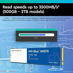 اس اس دی وسترن دیجیتال Blue SN570 M.2 2280 NVMe 500GB