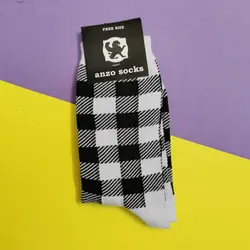 جوراب طرح چهارخونه