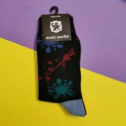 جوراب طرح رنگ پاشی